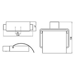 emco Papierhalter loft mit Deckel, 130x138x41mm, Aluminium, Schwarz Matt... EMCO-050013300 4018445131766 (Abb. 1)