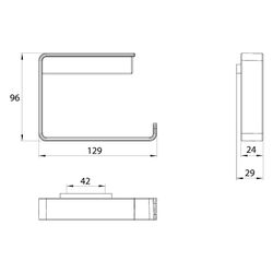 emco Papierhalter loft, 129x96x29mm, Aluminium, schwarz matt... EMCO-050013302 4018445131773 (Abb. 1)