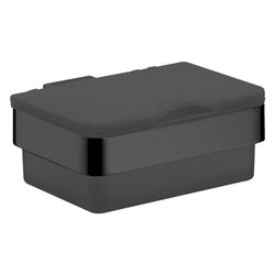 emco Feuchtpapierhalter loft, 155,5x60,4x154,5mm, Aluminium/Kristallglas, Schwarz... EMCO-053913301 4018445131865 (Abb. 1)