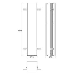 emco WC Modul asis plus Unterputz mit Papierentnahme oben Tür links befliesbar Fächer R... EMCO-975611010 4018445119146 (Abb. 1)
