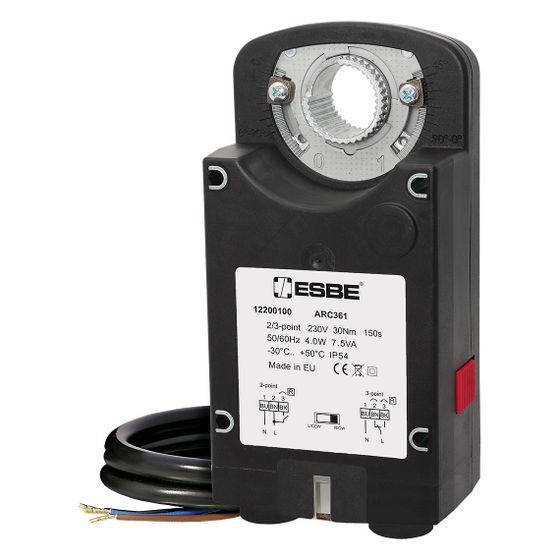 Esbe Stellmotor ARC363 3-Punkt 2-Punkt Stellkraft 30Nm, 24V, 150s, 90 Grad