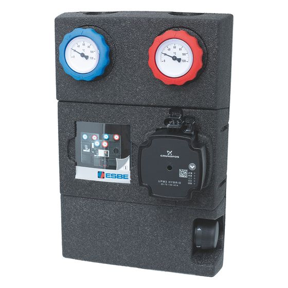 Esbe Pumpengruppe GFA212, DN 25, 20-55 Grad C, Grundfos UPM3 AUTO 25-50, Messing/Stahl