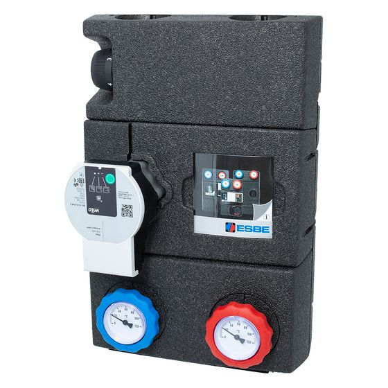 Esbe Rücklauftemperaturanhebung Pumpengruppe GST241 konstant mit 25-6, DN 25, Einstellbereich 50-70 Grad, Messing/Stahl