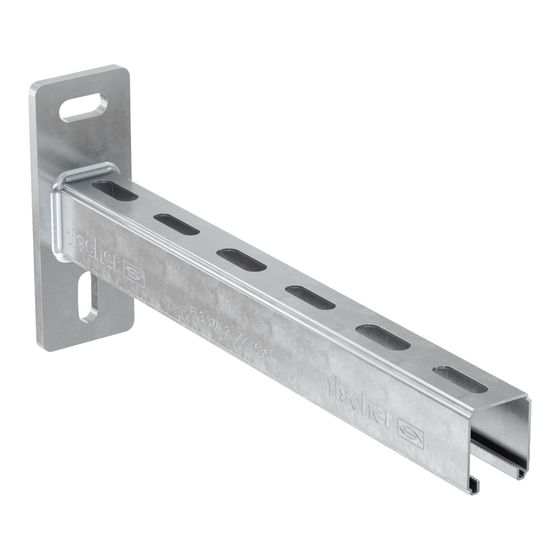 fischer Auslegerkonsole ALK 37 450mm FFD 46x23x8 für Montageschienenprofil FLS