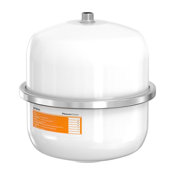 Flamco Flexcon Solar Ausdehnungsgefäß 12l, Betriebsdruck 2,5-8 bar, Weiß