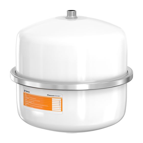 Flamco Flexcon Solar Ausdehnungsgefäß 18l, Betriebsdruck 2,5-8 bar, Weiß