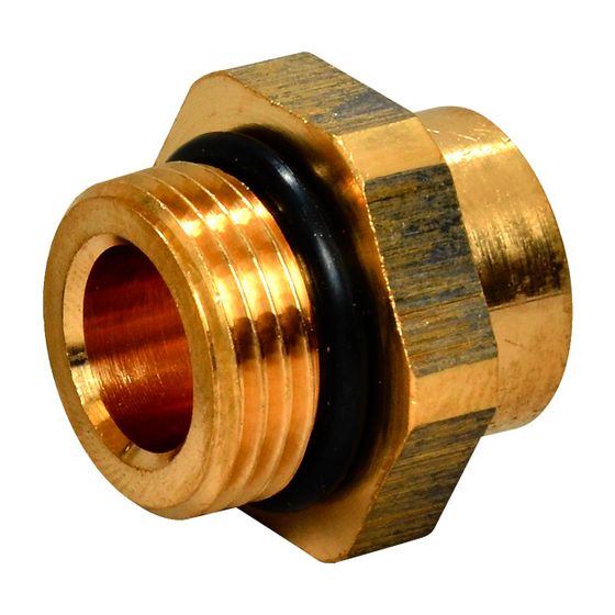 Flamco Rotguss-Adapter DN 08 Außengewinde G 3/8" auf Innengewinde G 1/4"