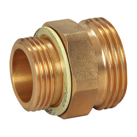 Flamco Rotguss-Adapter DN 15 G 1/2" Außengewinde x G 3/4" Außengewinde, flachdichtend