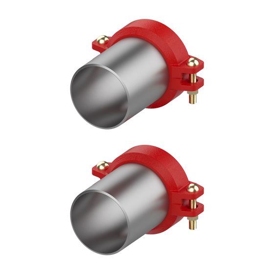 Flamco BigFixLock Schweißende, 1 Paar DN 80 / DN 65, 88,9 x Schweißende 76,1