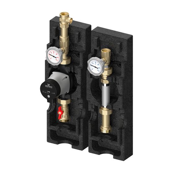 Flamco Pumpengruppe V-UK-Z, ungemischter Heizkreis, DN 25 mit Grundfos Alpha2 25-60