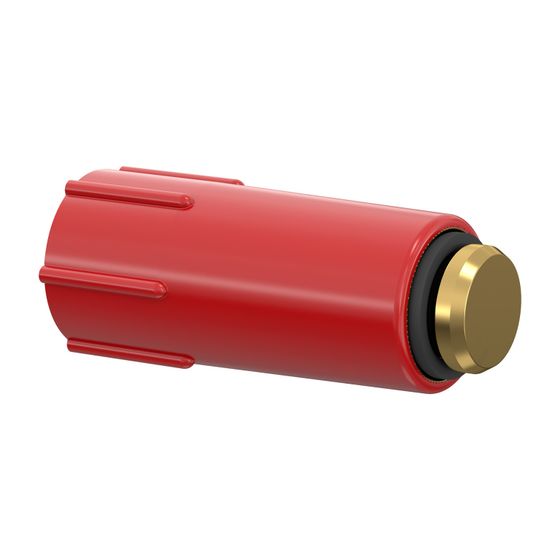 Flamco Baustopfen mit Messing-Gewinde, rot G 1/2" Außengewinde Kunststoff, Messing