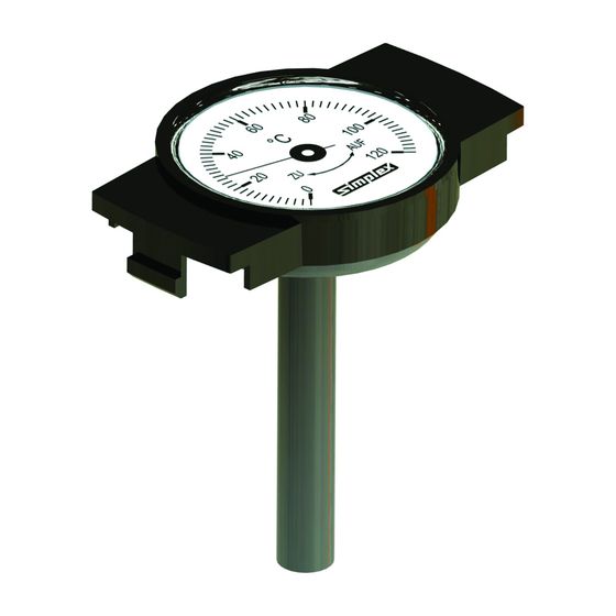 Flamco Thermometer-Nachrüstset für Knebelgriff 0 - 120 Grad C, Kunststoff