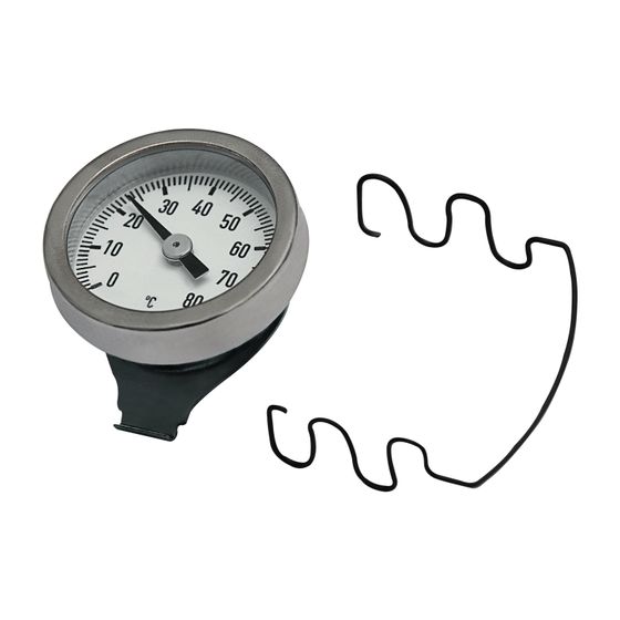 Flamco Anlegethermometer für Edstahl-Verteiler D 33mm, 0-80 Grad C