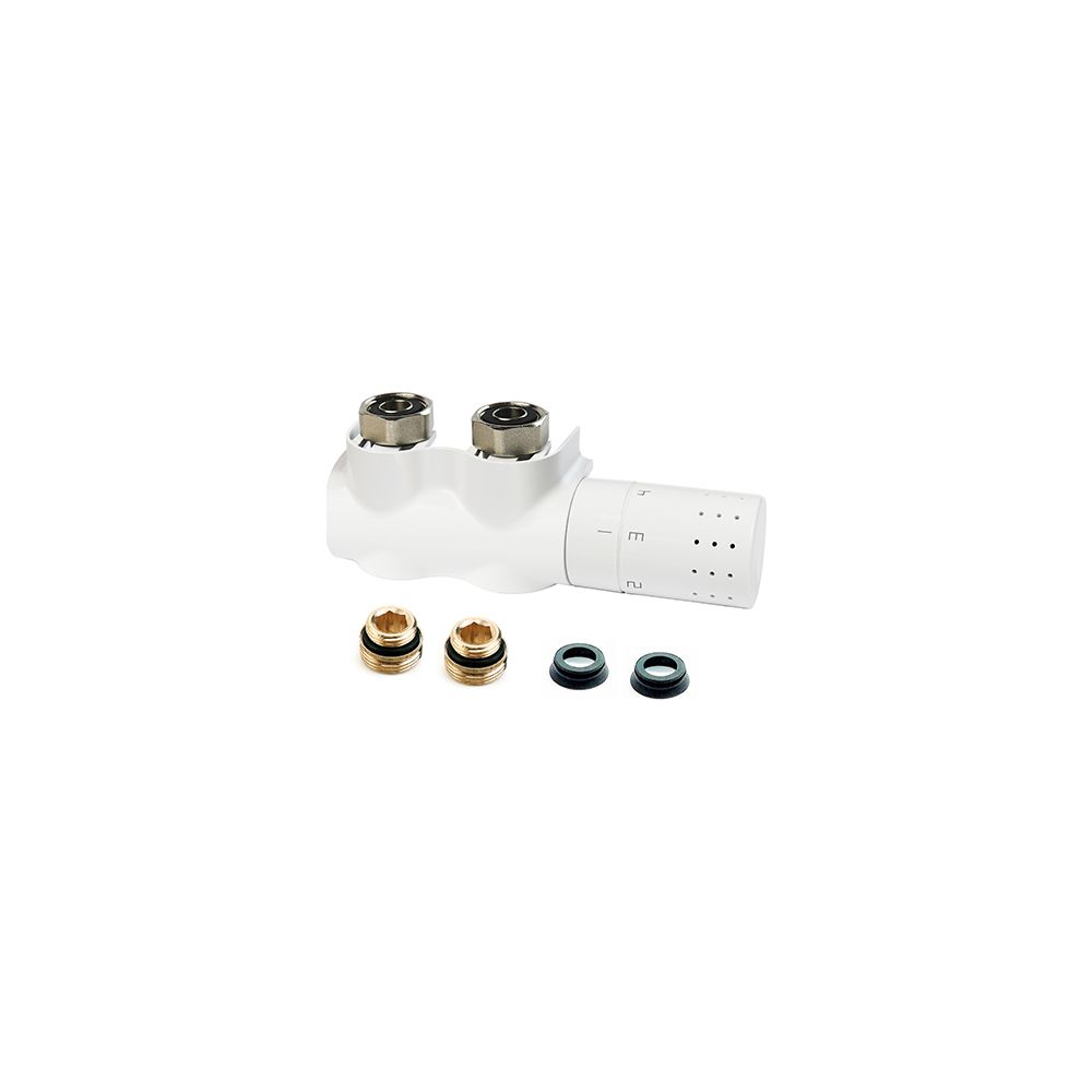 Flamco Autosar Ventilhahnblock Thermod Design Eck rechts mit Thermostatkopf und Blen... FLAMCO-L234017001 3430650487307 (Abb. 2)