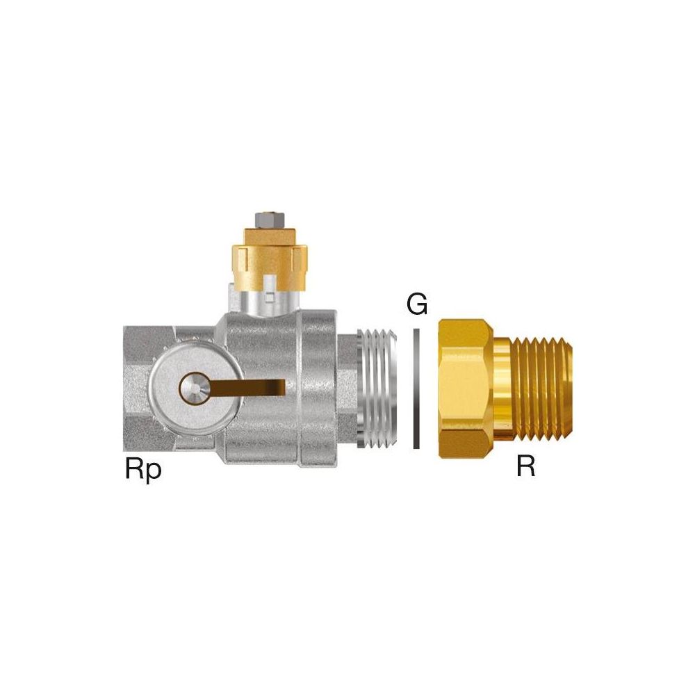 Flamco Kappenkugelhahn DN 25 Betriebstemperatur 120 Grad C, für Flamcomat Grundbehälter F... FLAMCO-17660 8712874176607 (Abb. 2)