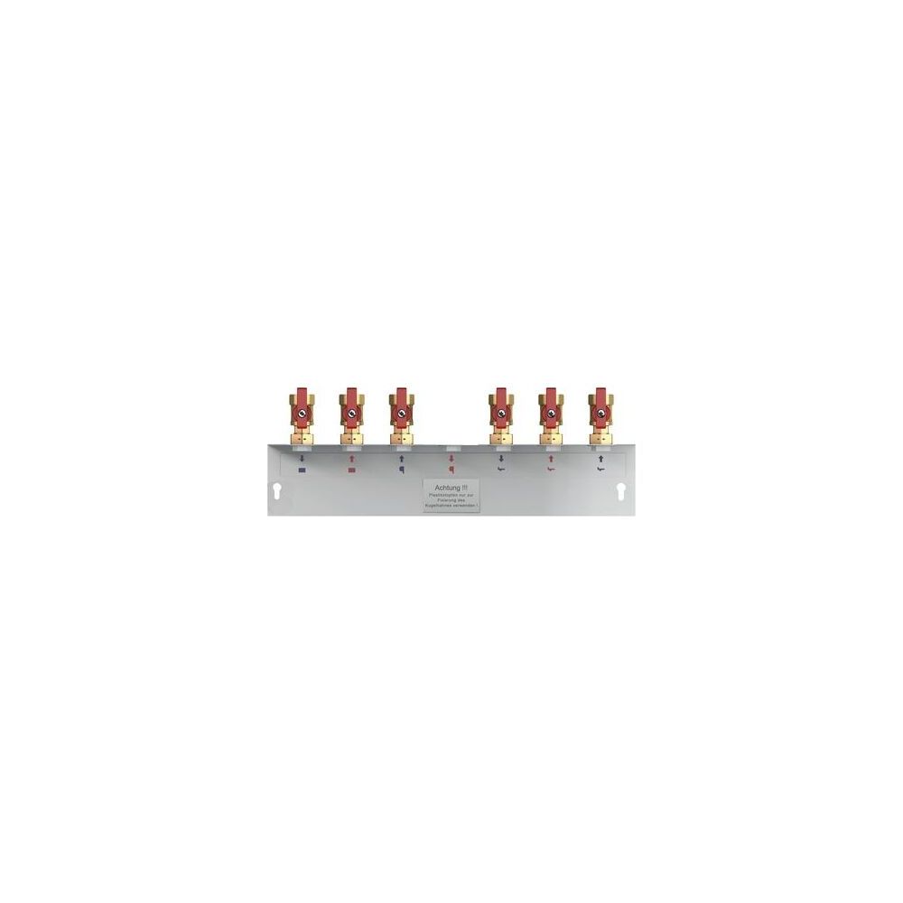 Flamco Aufputzmontageschiene für Logotwin H Anschluss oben, mit 6 x Kugelhähne D... FLAMCO-M10920.26OH183 4016715039835 (Abb. 2)