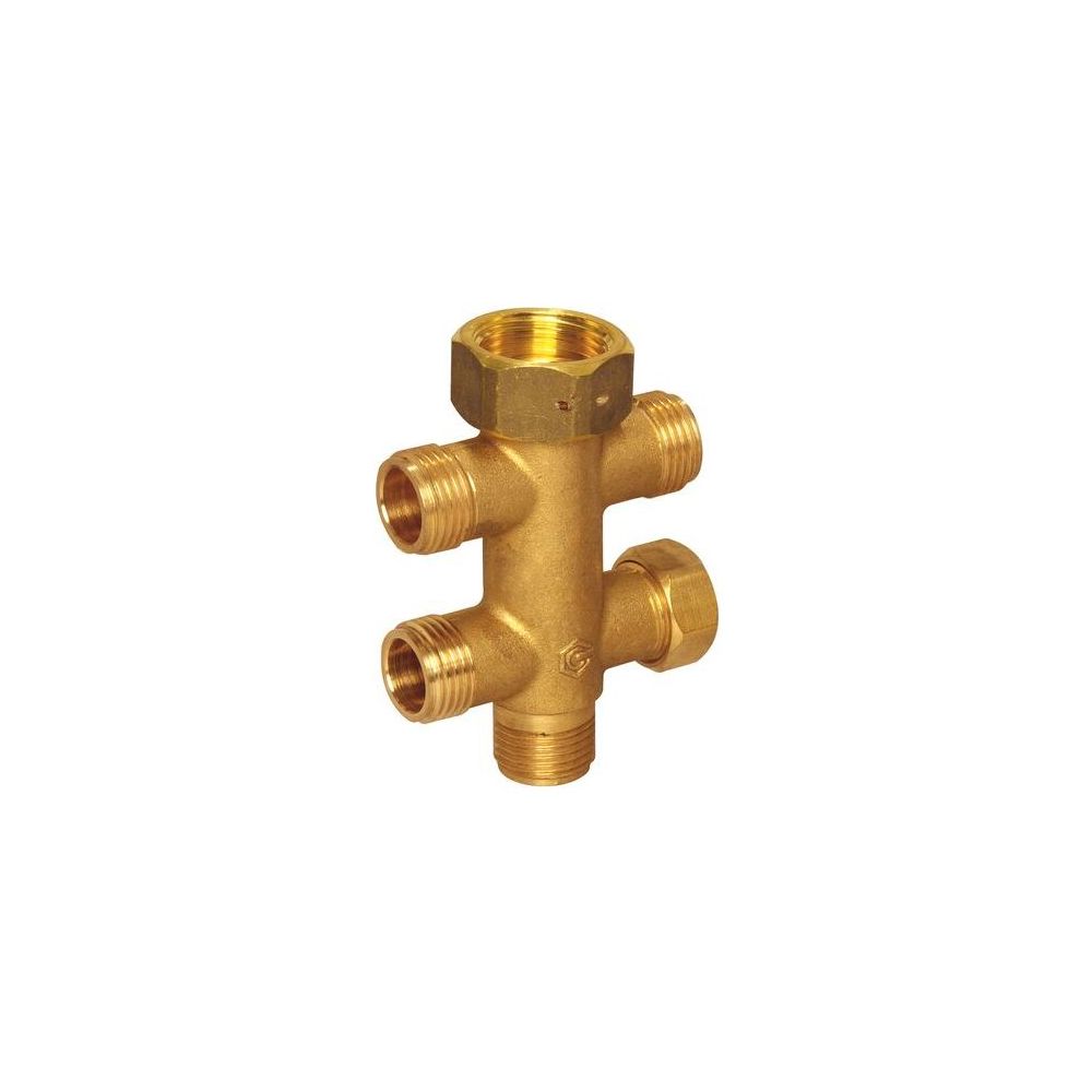 Flamco 5-fach Verteiler DN 15 Überwurfmutter G 1" - 5 x G 1/2" Außengewinde... FLAMCO-M1390400 4018919018005 (Abb. 2)