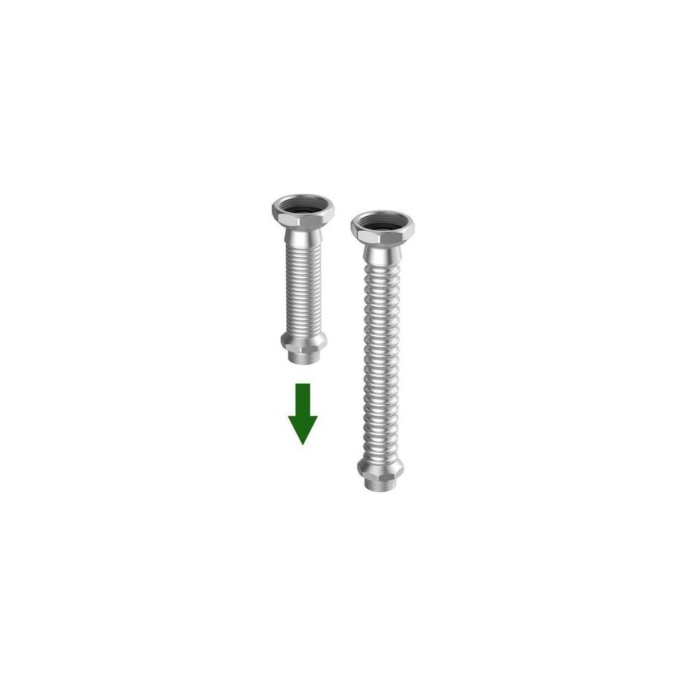 Flamco Inoflexi Stretch-Verbindungsrohr 1 1/2" Innengewinde x 1 1/2" Außengewinde, 200mm... FLAMCO-M46019 4016715004468 (Abb. 2)