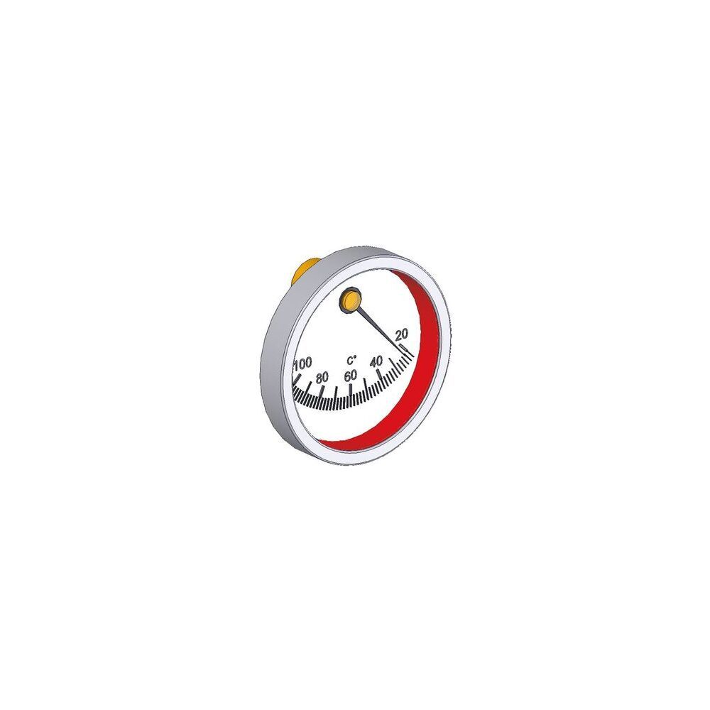 Flamco Thermometer zentrisch Rot -Neutral- d. 63mm, 20-130 Grad C... FLAMCO-ME-58071.020 4016715035868 (Abb. 2)
