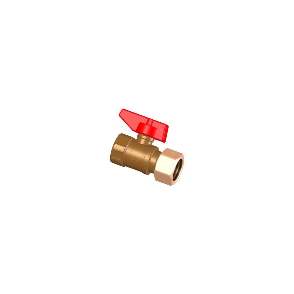 Flamco Kugelhahn 3/4" Innengewinde x Überwurfmutter 3/4" Innengewinde, rot, Messing... FLAMCO-ME-61801.22 4016715131621 (Abb. 2)