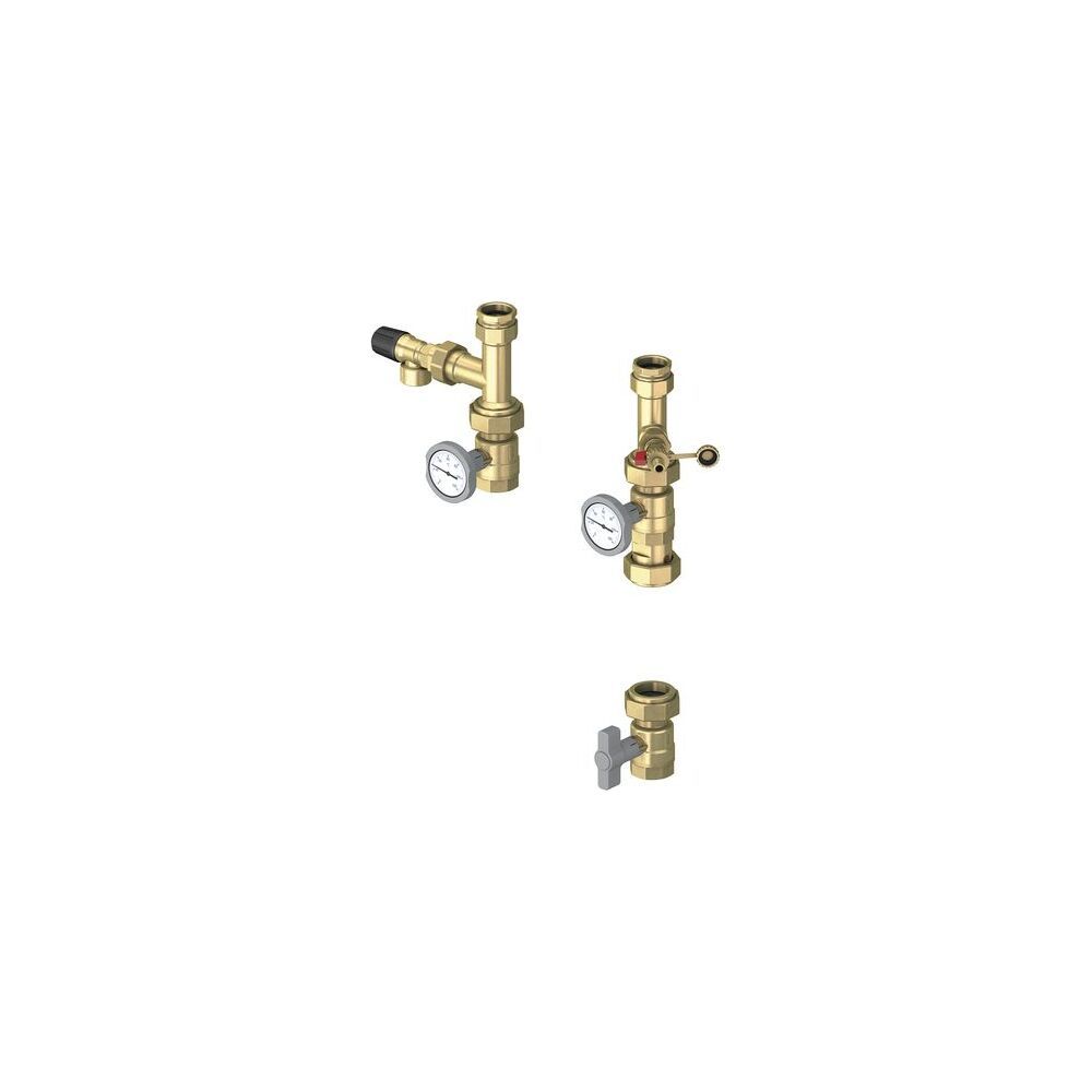 Flamco Anschlussgruppe Kaskade Kugelhahn, Sicherheitsventil, KFE... FLAMCO-M66362.35 4016715031600 (Abb. 2)