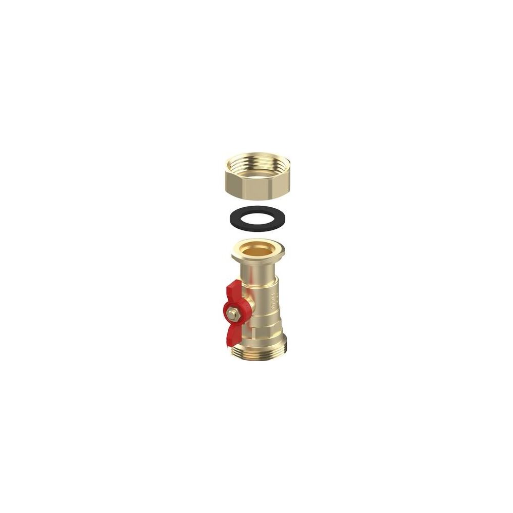 Flamco Pumpenkugelhahn 1 1/2" Außengewinde, komplett mit Überwurfmutter und Dichtung... FLAMCO-ME-61855.4 4016715021809 (Abb. 2)