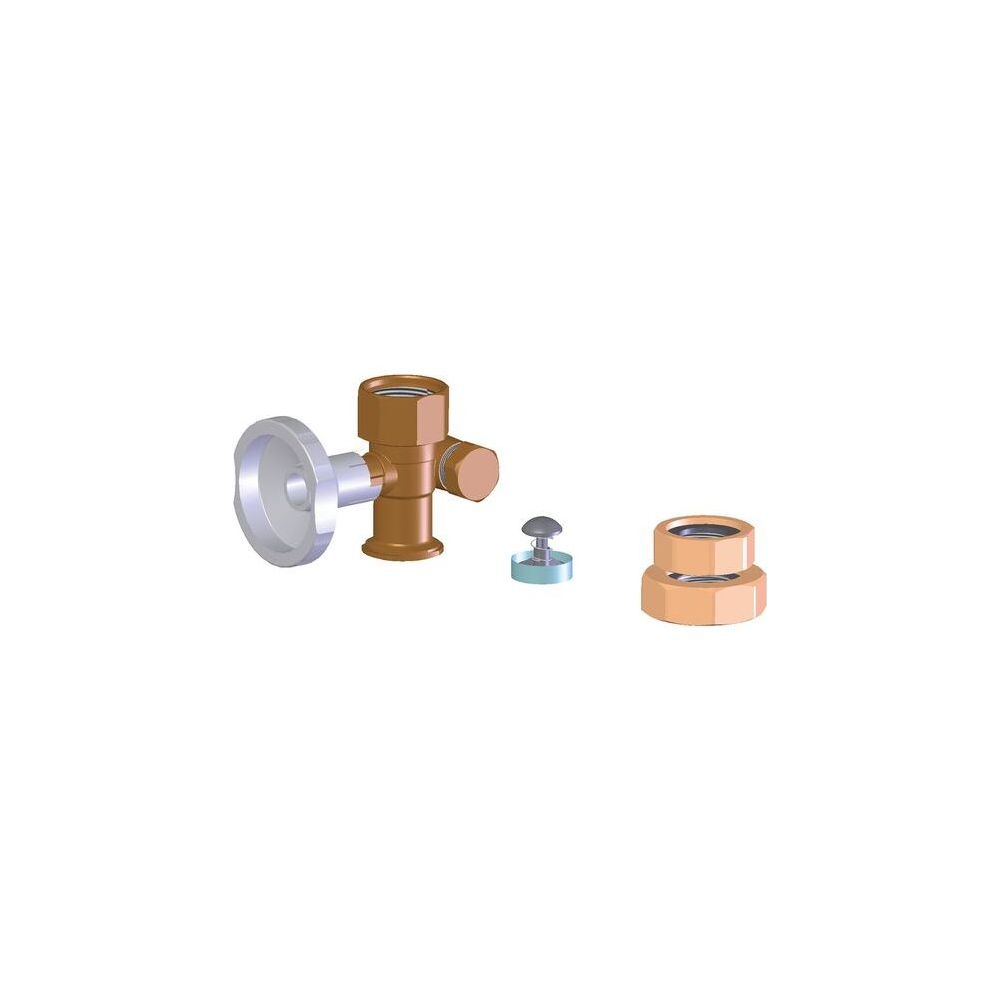 Flamco Dreiwegekugelhahn 1" Innengewinde, Abgang rechts 3/4", für Rücklauf ungemisc... FLAMCO-ME-61887.44 4016715021816 (Abb. 2)