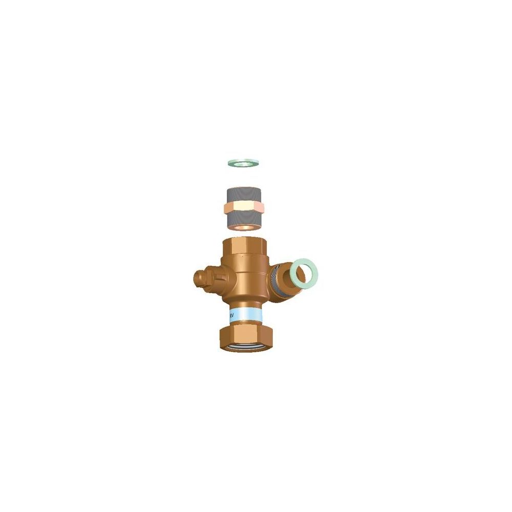 Flamco Dreiwegekugelhahn3/4" Innengewinde, 1" Überwurfmutter... FLAMCO-ME-61887.85 4016715021830 (Abb. 2)