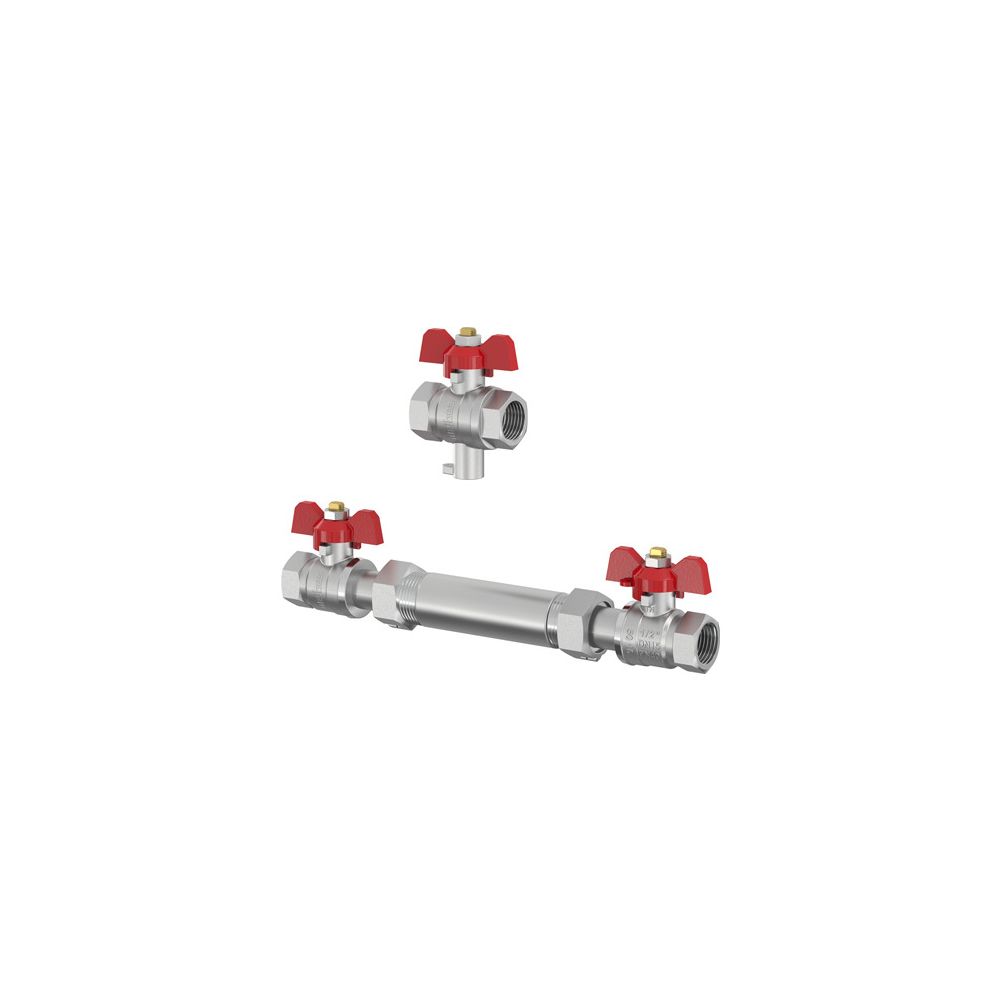 Flamco Erstausrüsterbausatz Kugelhahn DN 25 universal, Zählerersatzstück 130mm... FLAMCO-M1278621 4018919069878 (Abb. 2)