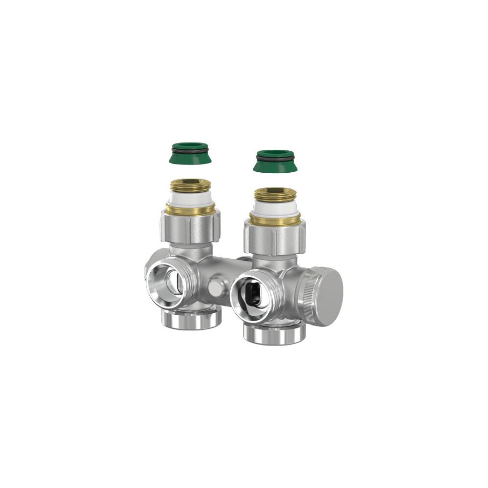 Flamco Universal Einrohr-Hahnblock mit Entleerung E/D, G 3/4" Innengewinde x G 3/4" Auße... FLAMCO-F10448 4013852268340 (Abb. 2)