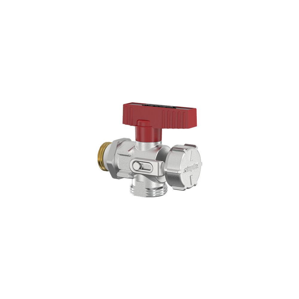 Flamco KFE-Kugelhahn Eck, silikonfrei G 1/2" Außengewinde PN 16 Messing vernickelt... FLAMCO-F10658 4013852259096 (Abb. 2)