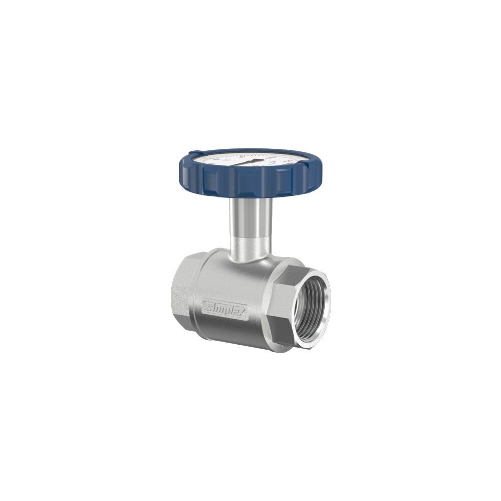 Flamco Kugelhahn mit Thermometergriff, blau DN 50 G 2" Innengewinde PN 16 Messing vernic... FLAMCO-F99772 4013852252097 (Abb. 2)