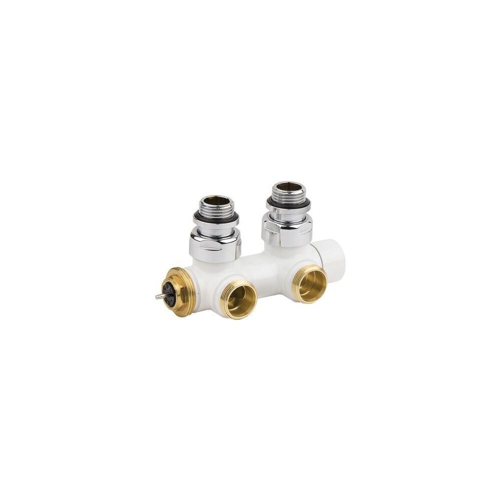 Flamco Design Ventilhahnblock Eck 738W G 1/2" Außengewinde x G 3/4" Außengewinde Euroko... FLAMCO-C738025 3430650448292 (Abb. 2)