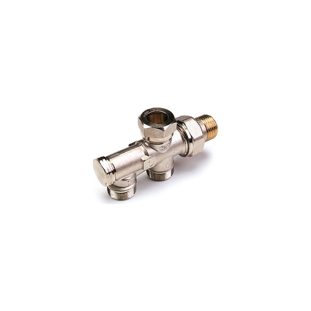 Flamco Anschlussverteiler D915 Messing vernickelt 1/2"x3/4" Eurokonus, für Zweirohrsyst... FLAMCO-C915406 3430650139510 (Abb. 2)
