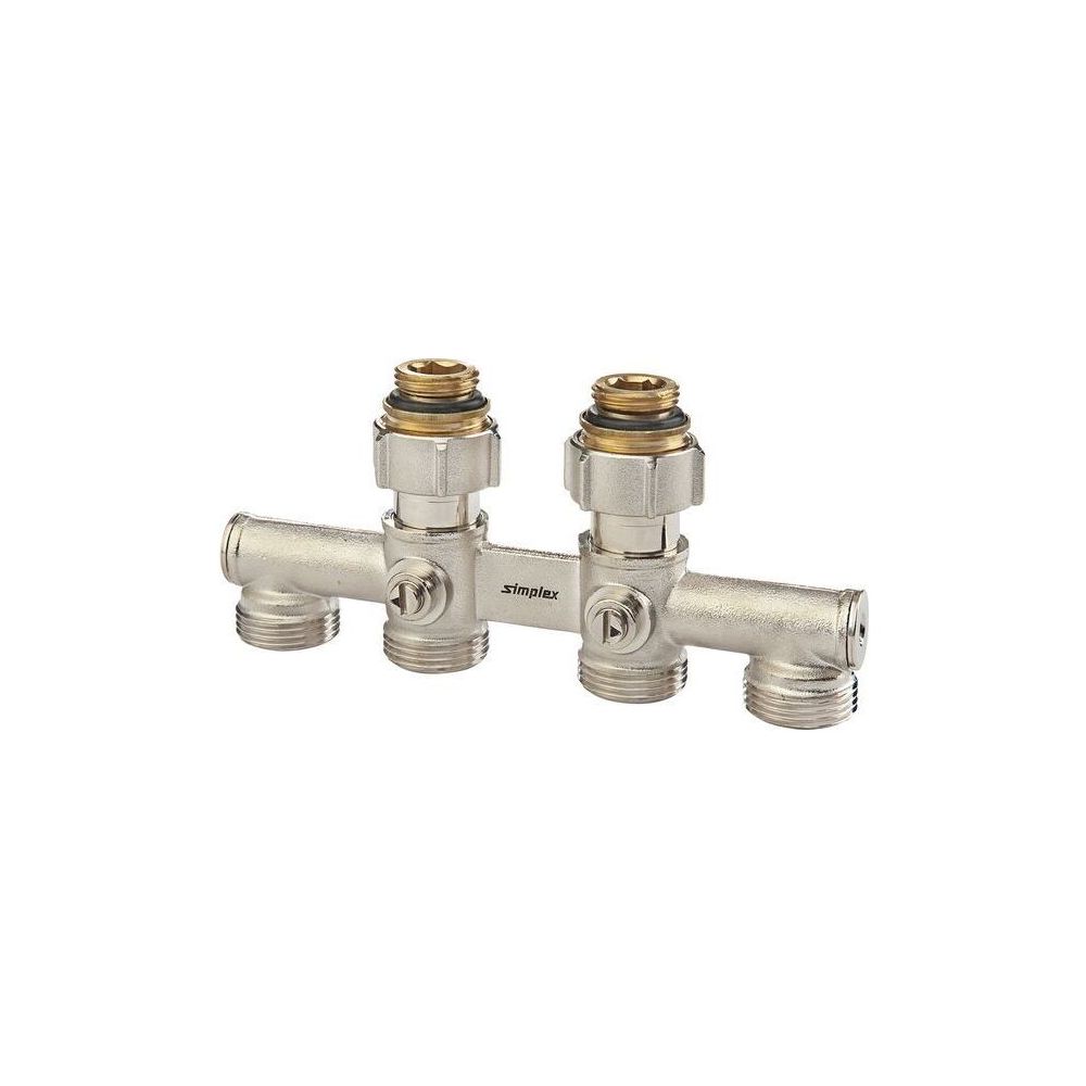 Flamco 4-fach-Hahnblock D1 Durchgang G 3/4" Innengewinde x G 3/4" Außengewinde Messing v... FLAMCO-F10058 4013852237810 (Abb. 2)