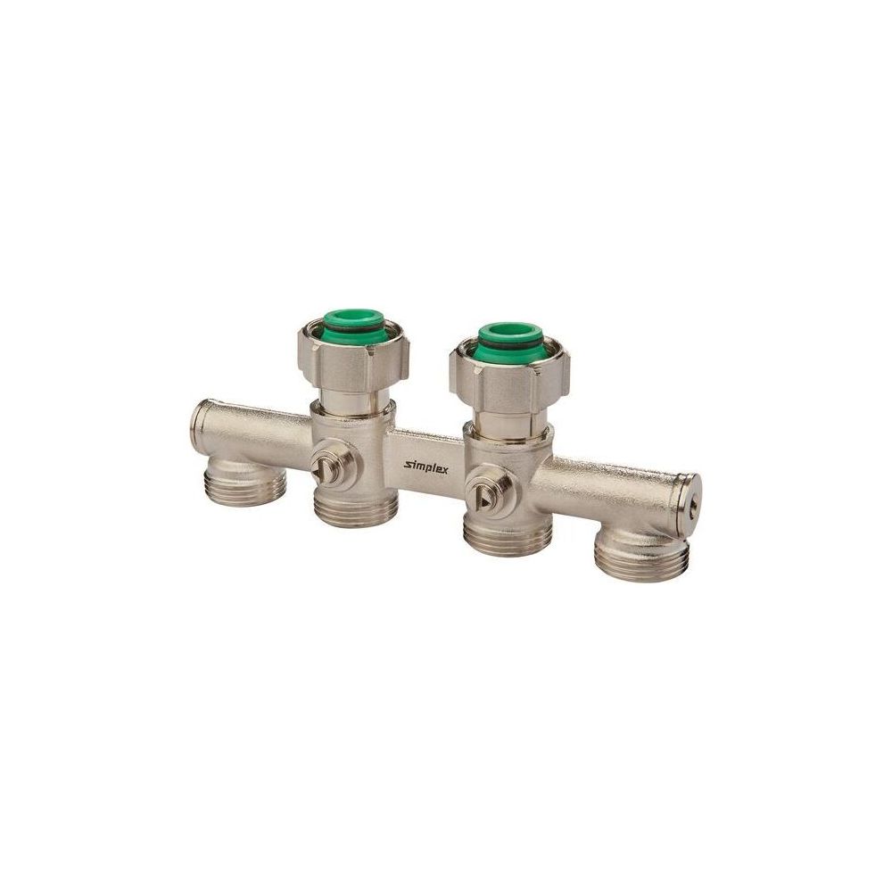 Flamco 4-fach-Hahnblock D2 Durchgang G 3/4" Innengewinde x G 3/4" Außengewinde Messing v... FLAMCO-F10059 4013852237827 (Abb. 2)