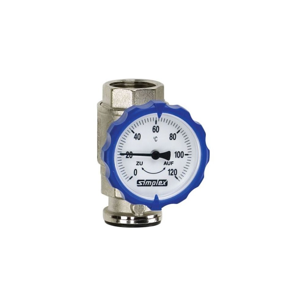 Flamco Pumpenrücklauf-Gruppe Thermometergriff DN 25 G 1" Innengewinde PN 16 Messing vern... FLAMCO-F10258 4013852203082 (Abb. 2)