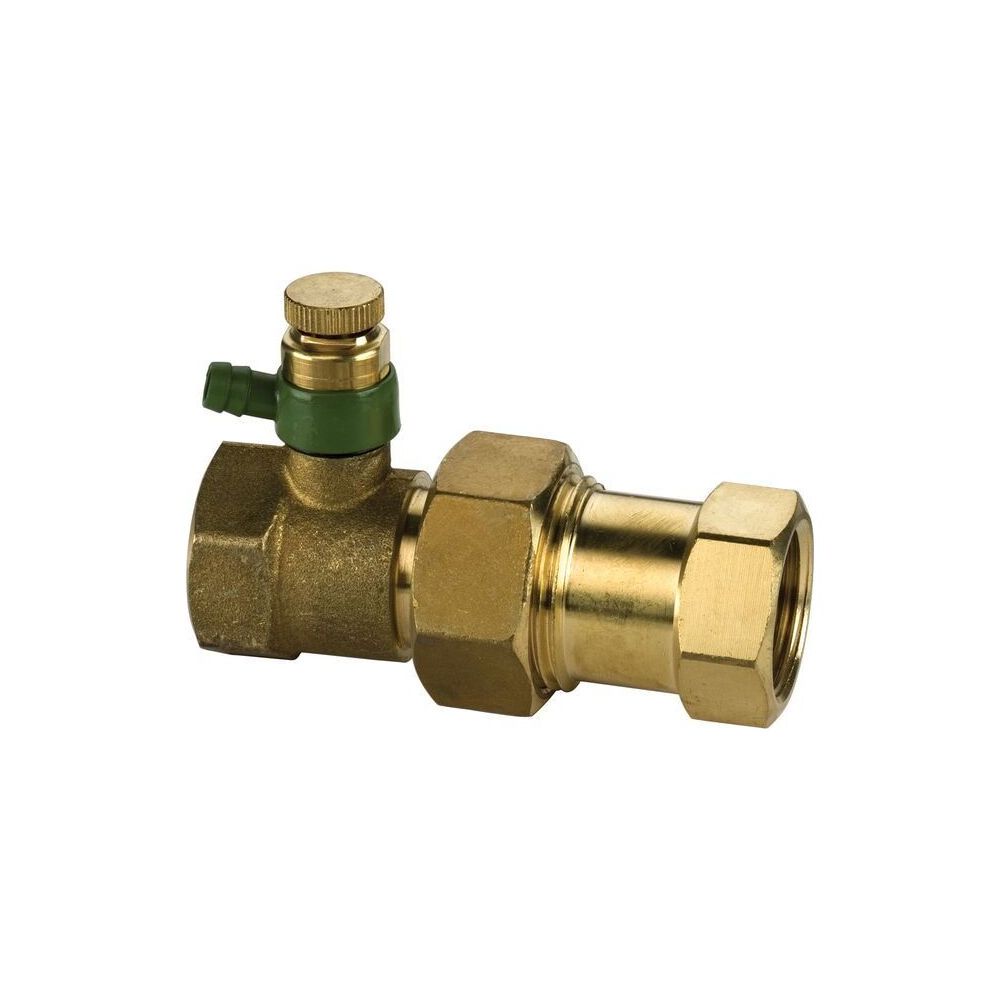 Flamco Ex-Kupplung B mit Entleerung DN 20 G 3/4" Innengewinde x G 3/4" Innengewinde, Mes... FLAMCO-F10306 4013852203433 (Abb. 2)