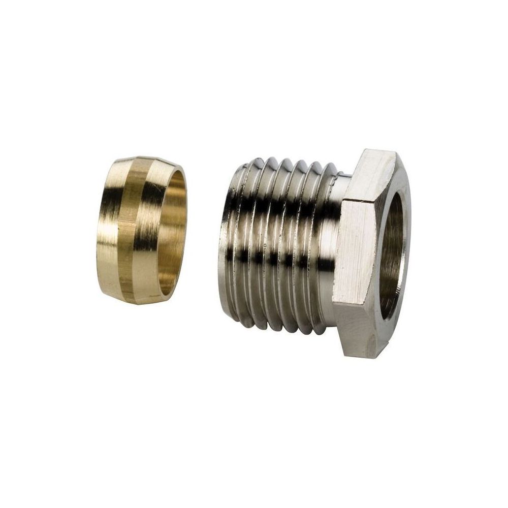 Flamco Klemmringverschraubung G 1/2" Außengewinde x 12mm Messing vernickelt... FLAMCO-F10353 4013852203853 (Abb. 2)