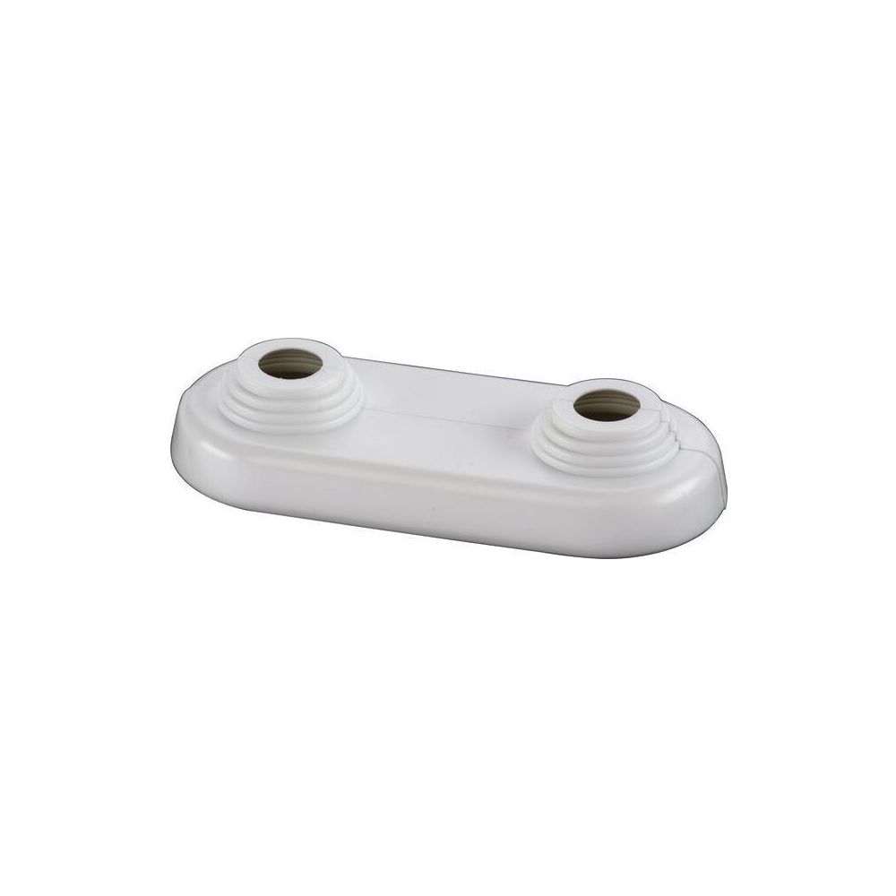 Flamco Doppelrosette flach 10-22mm x Achsabstand 50mm Kunststoff, Weiß... FLAMCO-F44214 4013852216839 (Abb. 2)