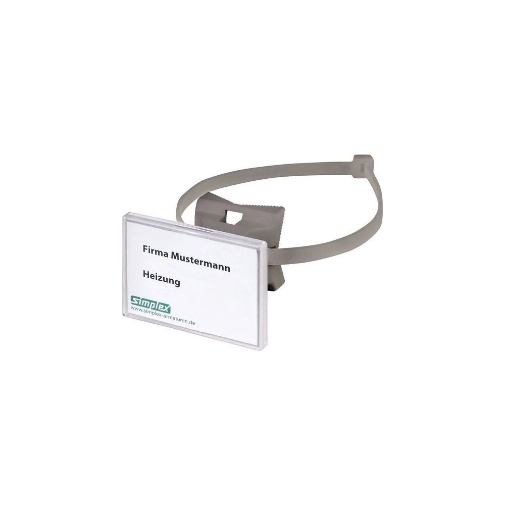 Flamco Schilderhalter QUICK 70x50,8mm für Rohre bis D200mm, Kunststoff, Grau... FLAMCO-F55022 4013852245877 (Abb. 2)