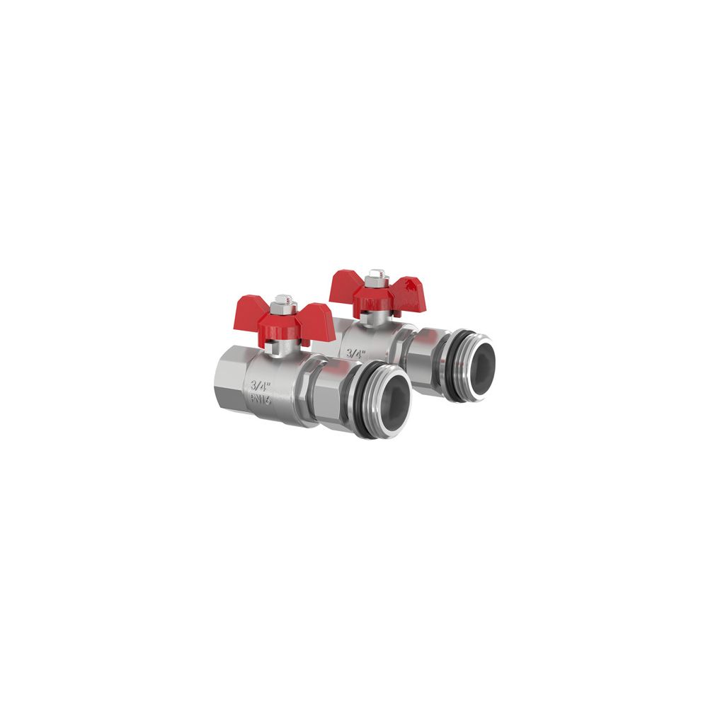 Flamco Verteileranschluss-Set Basic waagrecht DN 25 G 1" Innengewinde x G 1" Außengewind... FLAMCO-F14028 4013852269323 (Abb. 2)