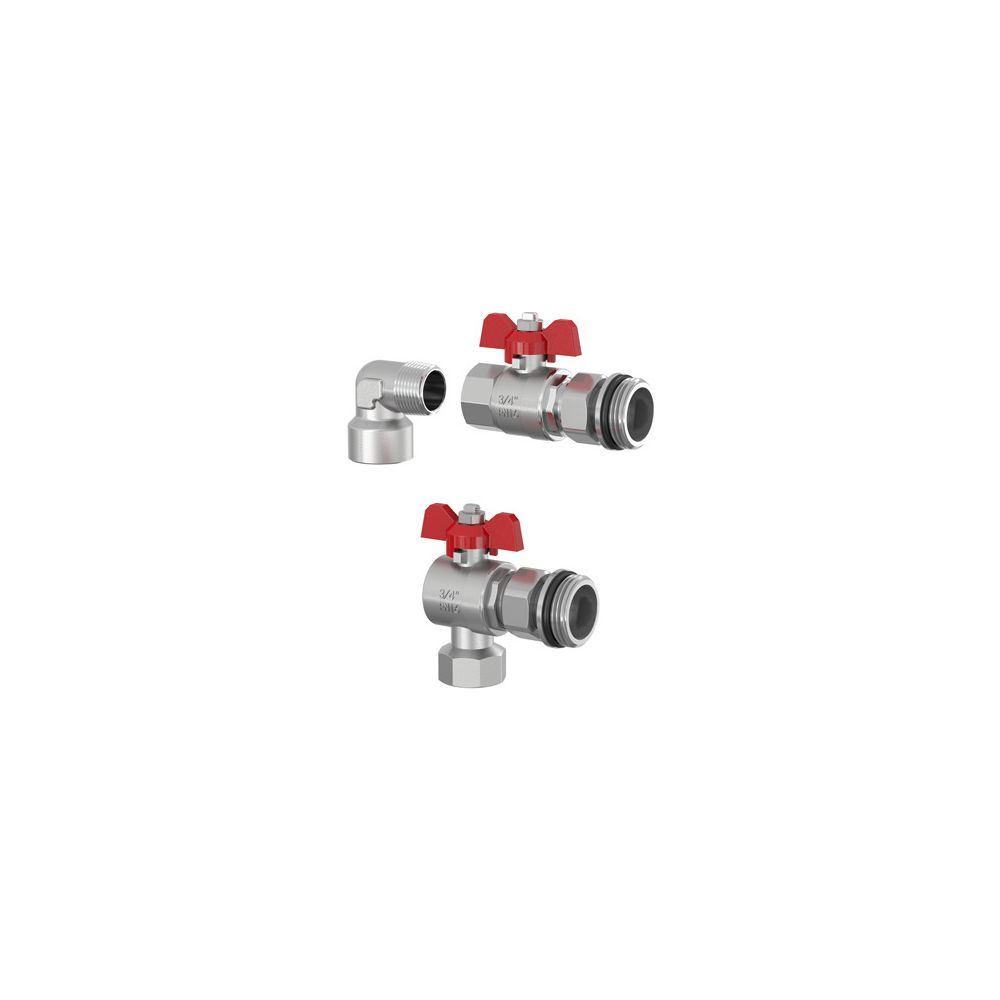 Flamco Verteileranschluss-Set Basic senkrecht DN 25 G 1" Innengewinde x G 1" Außengewind... FLAMCO-F14029 4013852269330 (Abb. 2)