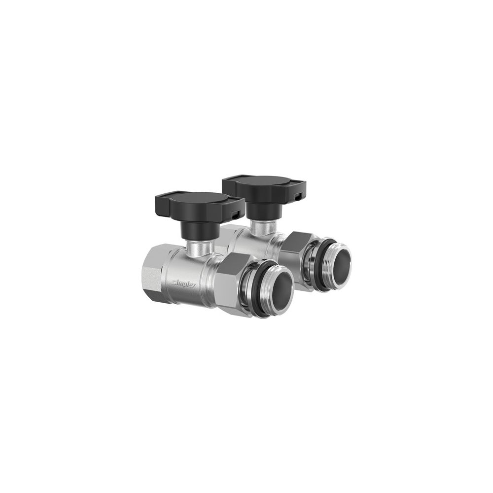 Flamco Verteileranschluss-Set waagerecht DN 20 G 1" Innengewinde x G 1" Außengewinde Mes... FLAMCO-F14022 4013852258198 (Abb. 2)