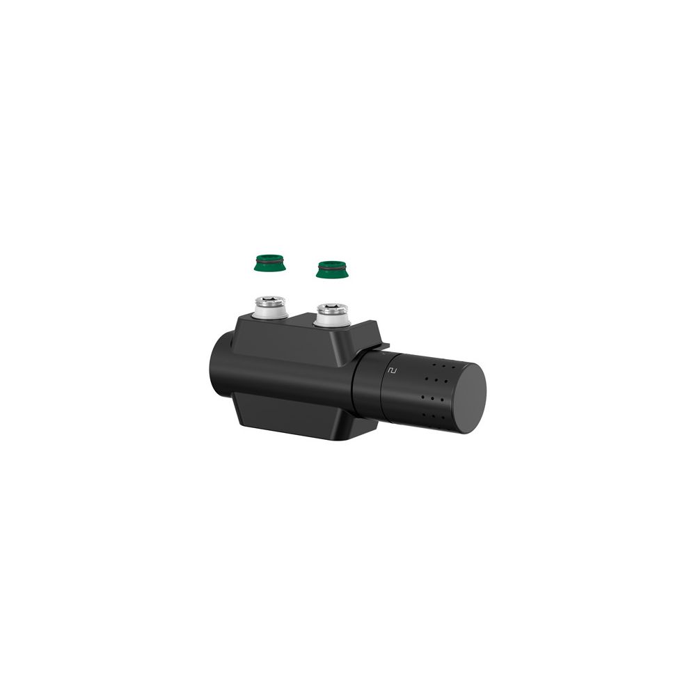 Flamco Ventilhahnblock Variodesign Einrohr mit Thermostatkopf TC-D1 und Blende, Schwarz... FLAMCO-F12167 4013852316775 (Abb. 2)