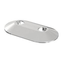 Flamco RVDC Doppelrosette 15/50mm aus Kunststoff, Chrom... FLAMCO-12529 8712874125292 (Abb. 1)