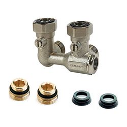 Flamco Autosar Hahnblock Eck rechts E/50 G 3/4" Innengewinde x G 3/4" Außengewinde Eurok... FLAMCO-982202 3430650487208 (Abb. 1)