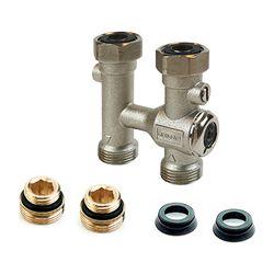 Flamco Autosar Hahnblock Eck links E/50 G 3/4" Innengewinde x G 3/4" Außengewinde Euroko... FLAMCO-983202 3430650487215 (Abb. 1)