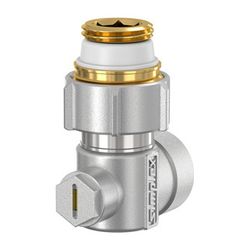 Flamco Exclusiv Eck Einzel-Kugelhahn E1/IG G 3/4" Innengewinde x Rp 1/2" Messing vernick... FLAMCO-F10023 4013852200616 (Abb. 1)