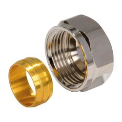 Flamco Verschraubung DN 15, Klemmring 18mm Überwurfmutter G 3/4"... FLAMCO-M1391491 4018919018760 (Abb. 1)